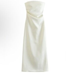 Zara Strapless Cream Dress